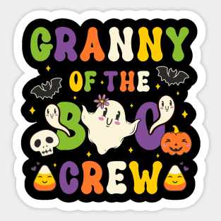 Granny Of The Boo Crew Groovy Halloween Sticker